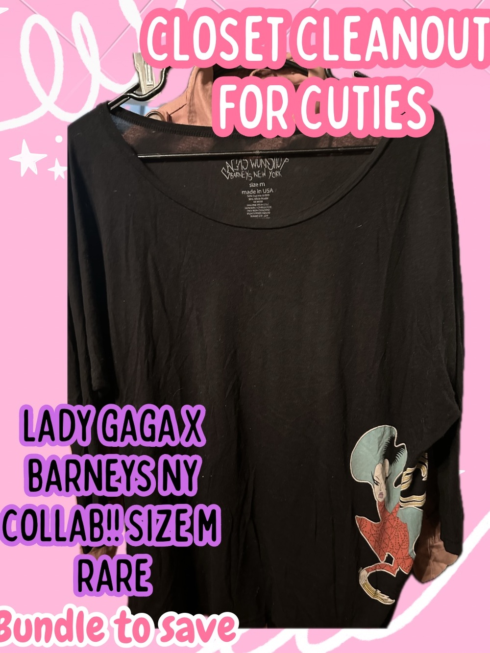 Lady Gaga X Barneys New York Collab Gaga’s Workshop Tunic Graphic Top